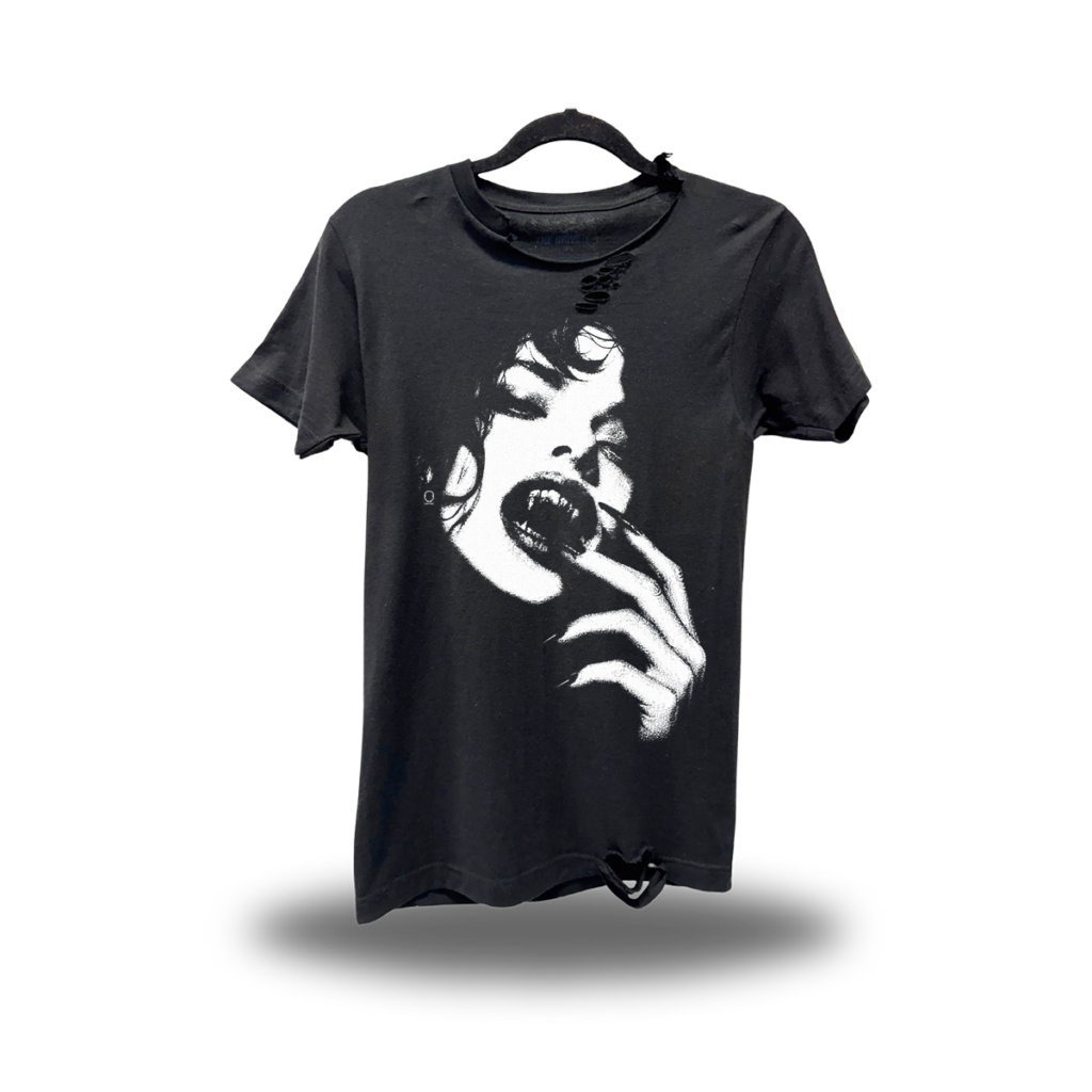 KISS OF DEATH ROAD RASH BLACK TEE 1.0