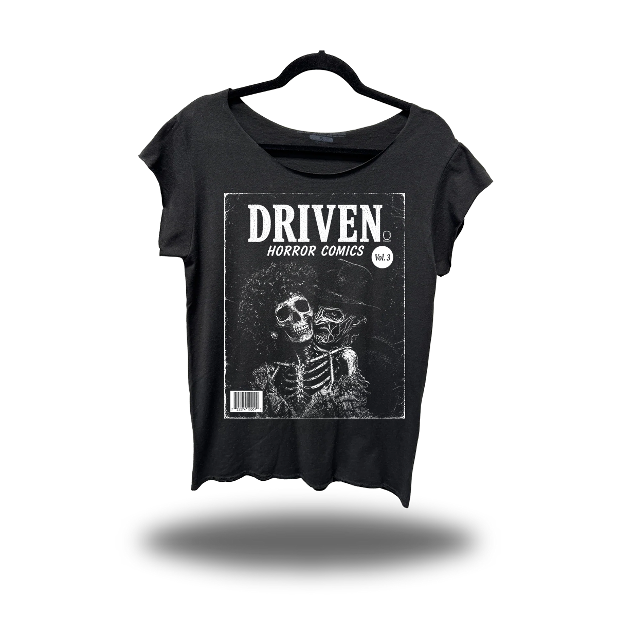 COMICS 3 ROAD RASH MENS MUSCLE SCOOP NECK BLACK TEE