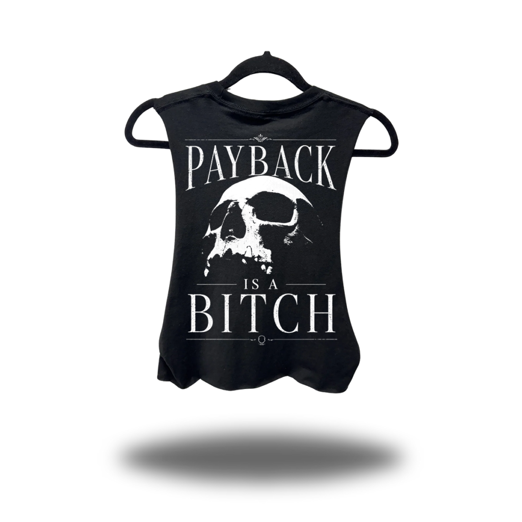 PAYBACK ROAD RASH BASIC BLACK CROP TANK TOP