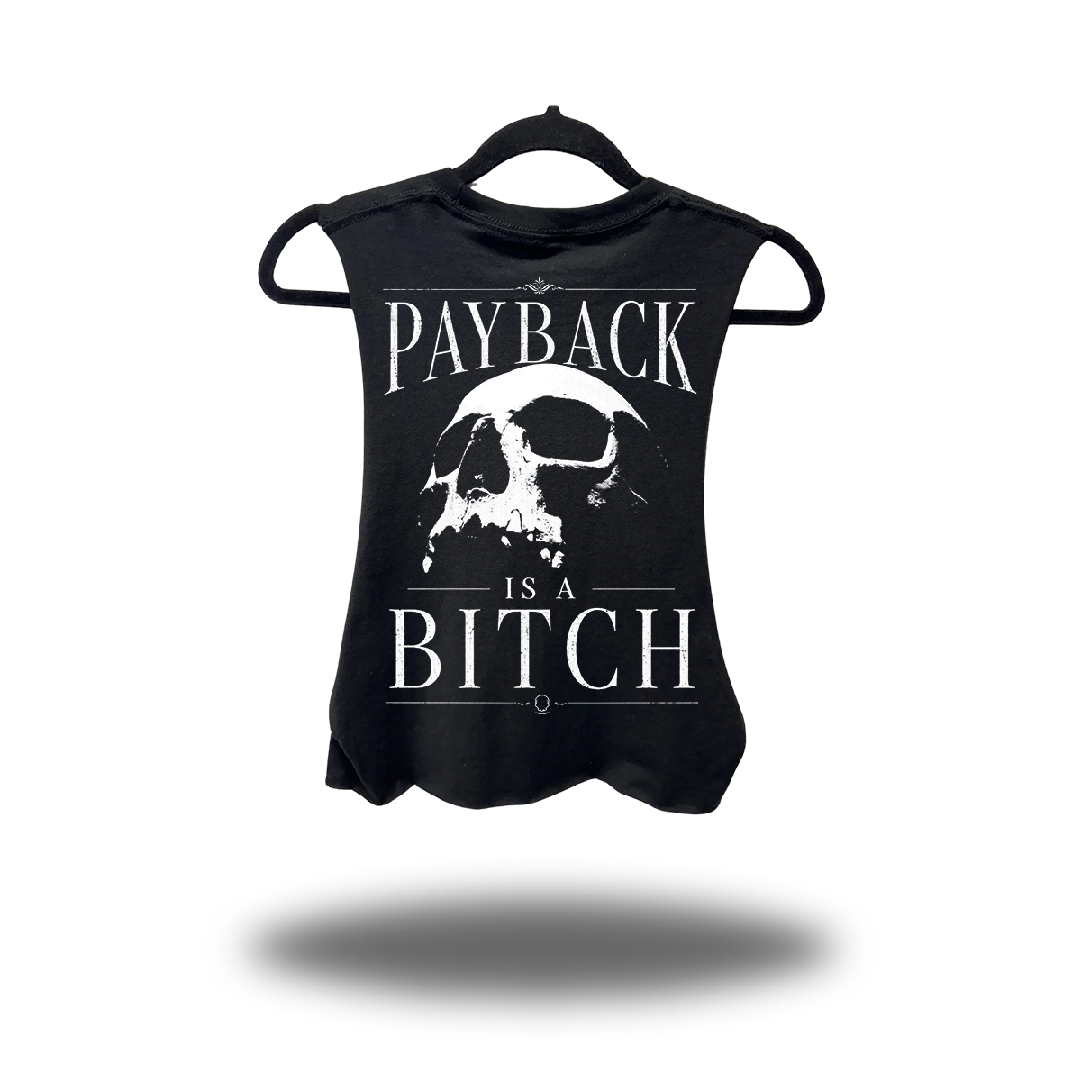 PAYBACK ROAD RASH BASIC BLACK CROP TANK TOP