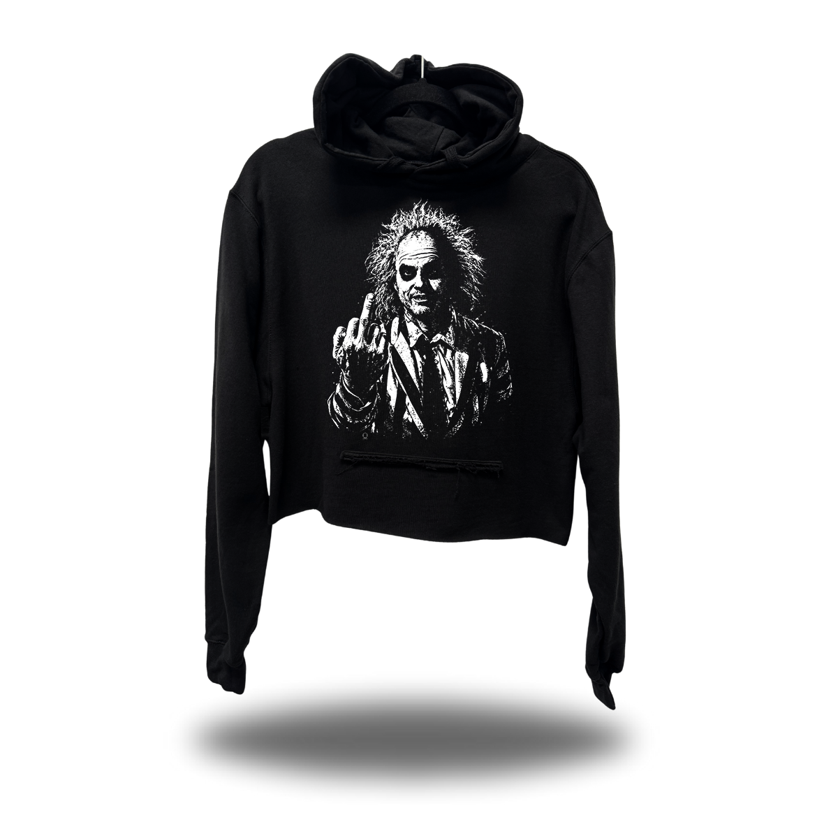 ONE LAST FU CROP HOODIE