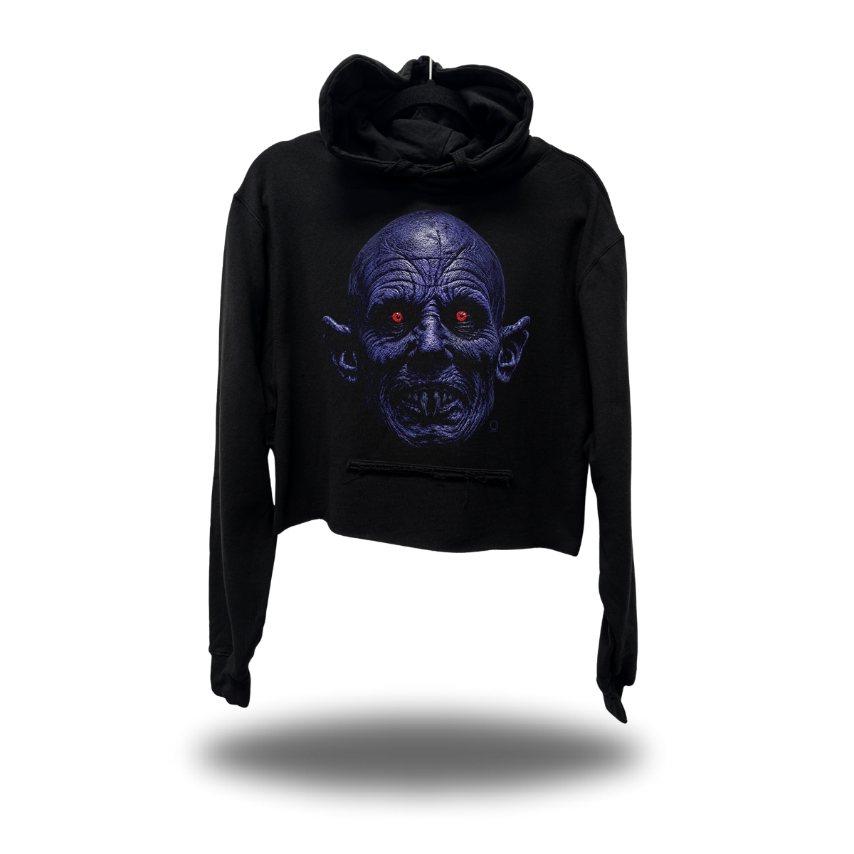 CRIMSON GAZE CROP HOODIE