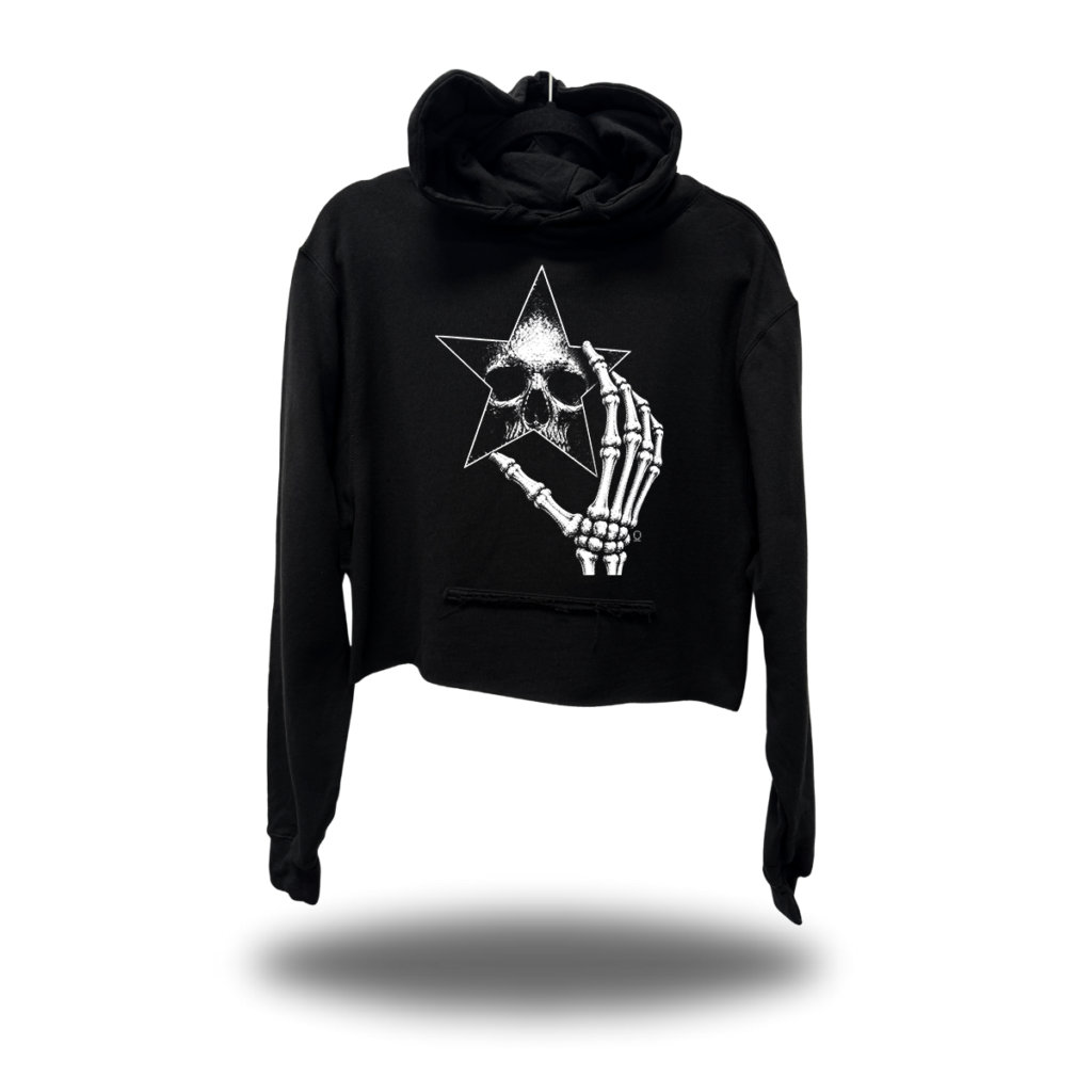 STAR MIRROR CROP HOODIE