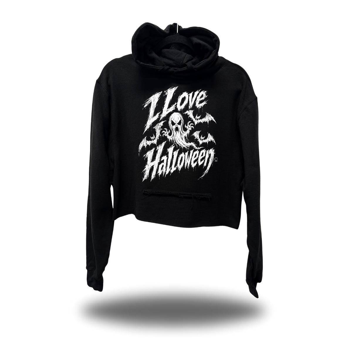 I LOVE HALLOWEEN CROP HOODIE