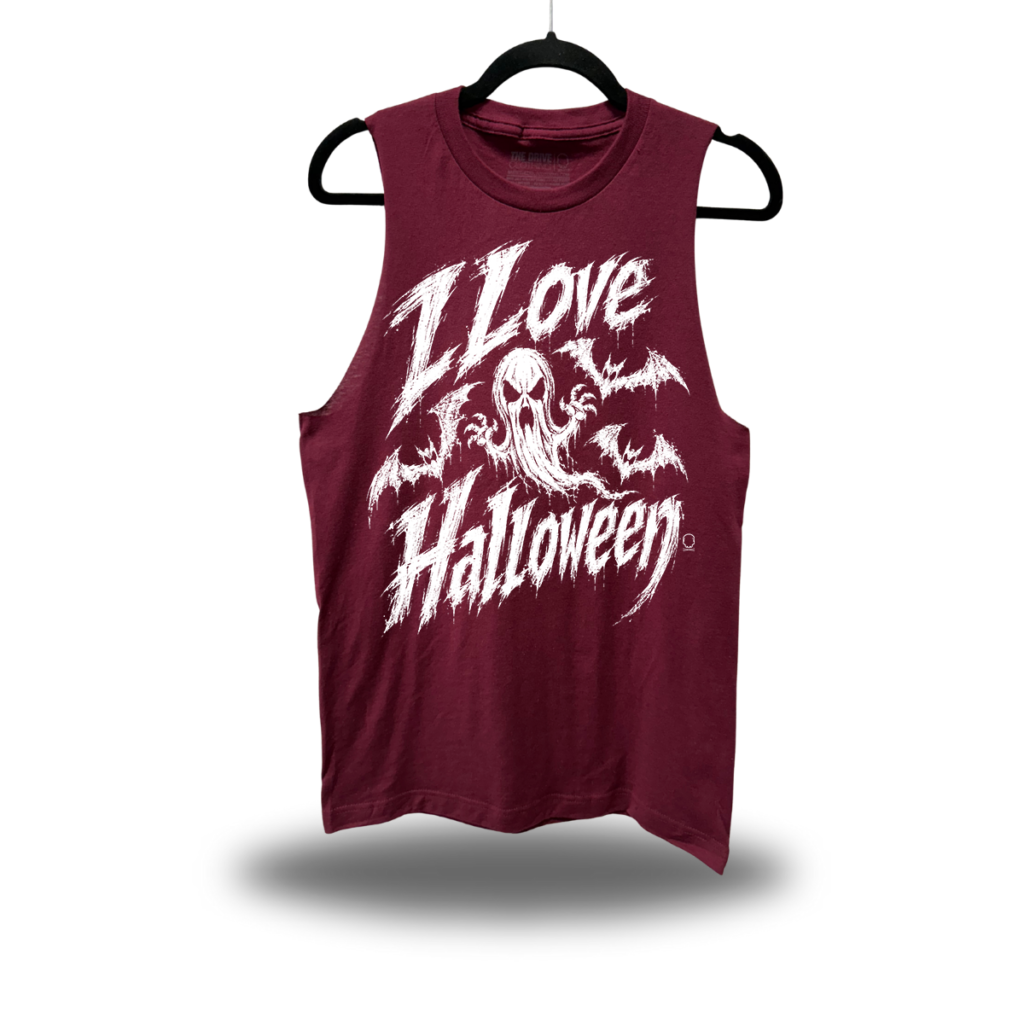 I LOVE HALLOWEEN MAROON CLASSIC TANK TOP