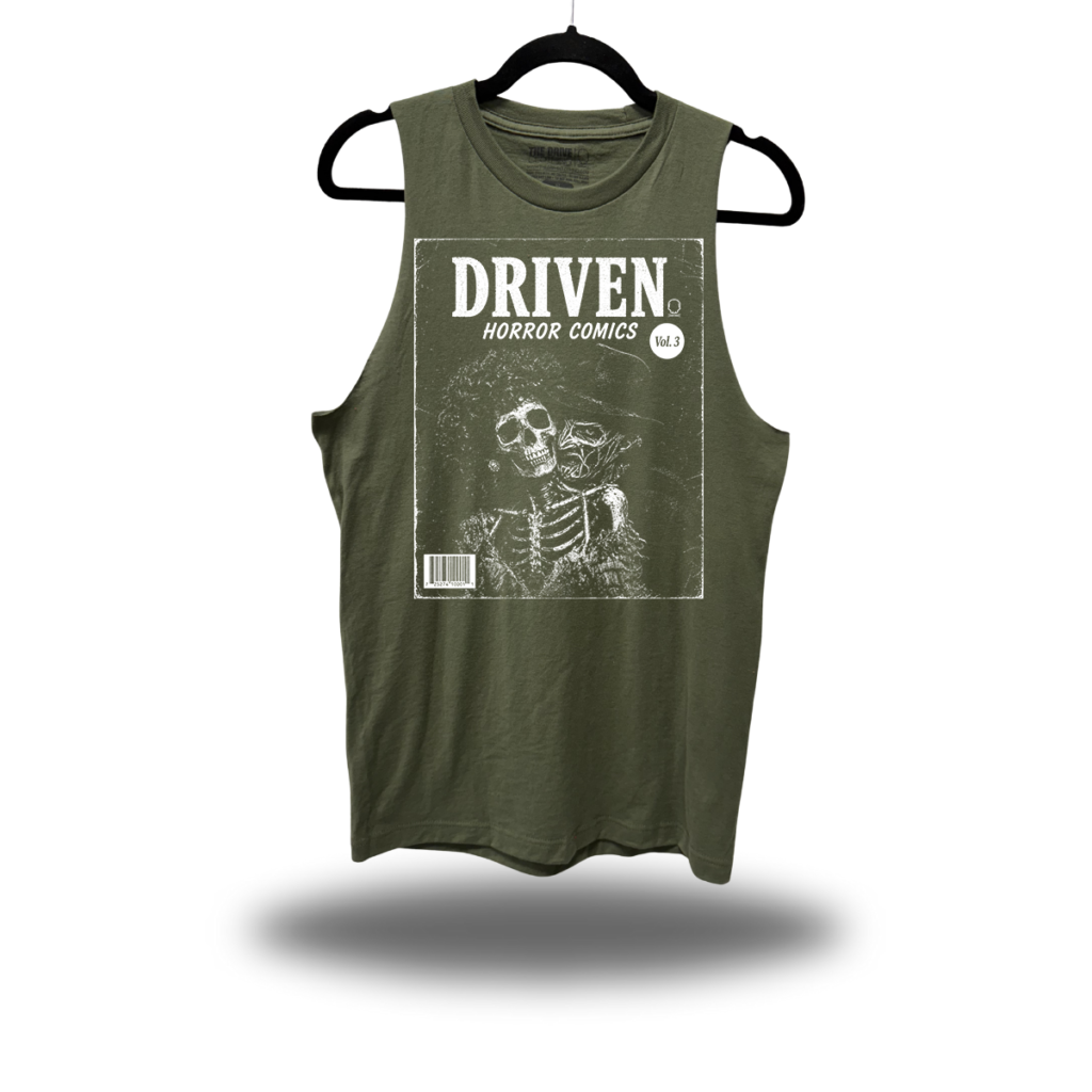 COMICS 3 CLASSIC TANK TOP MILITARY GREEN