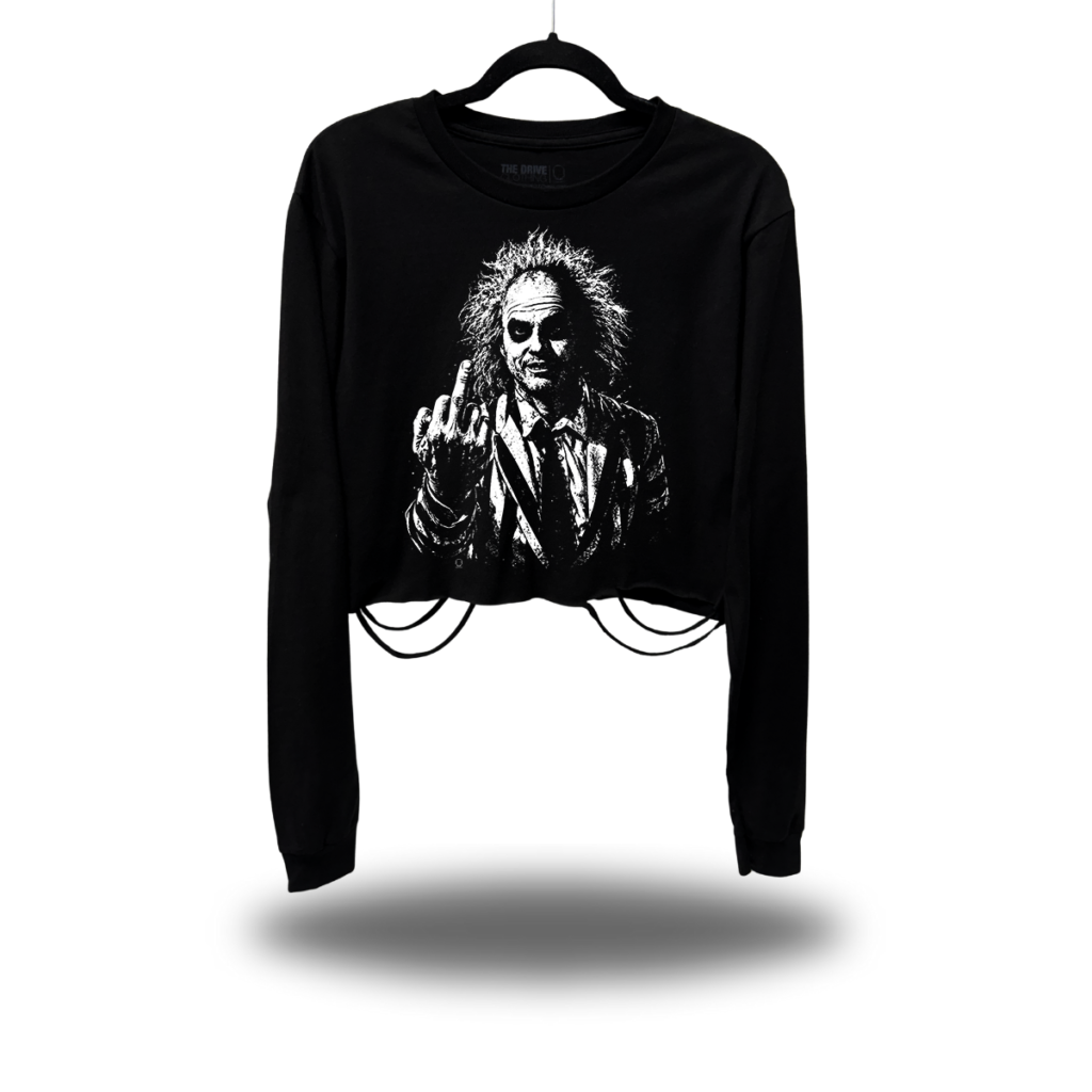 ONE LAST FU ROAD RASH CROP LONG SLEEVE TEE