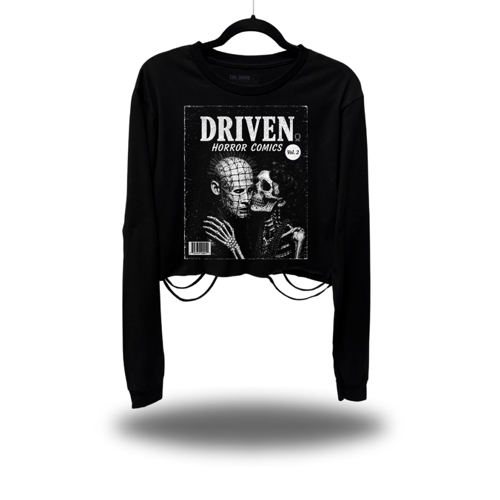 COMICS 2 ROAD RASH CROP LONG SLEEVE TEE
