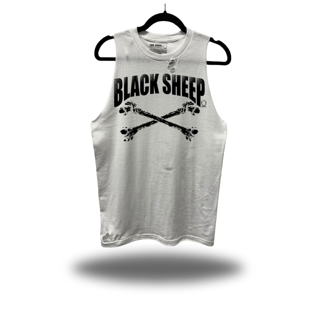 BLACKSHEEP ROAD RASH WHITE TANK TOP