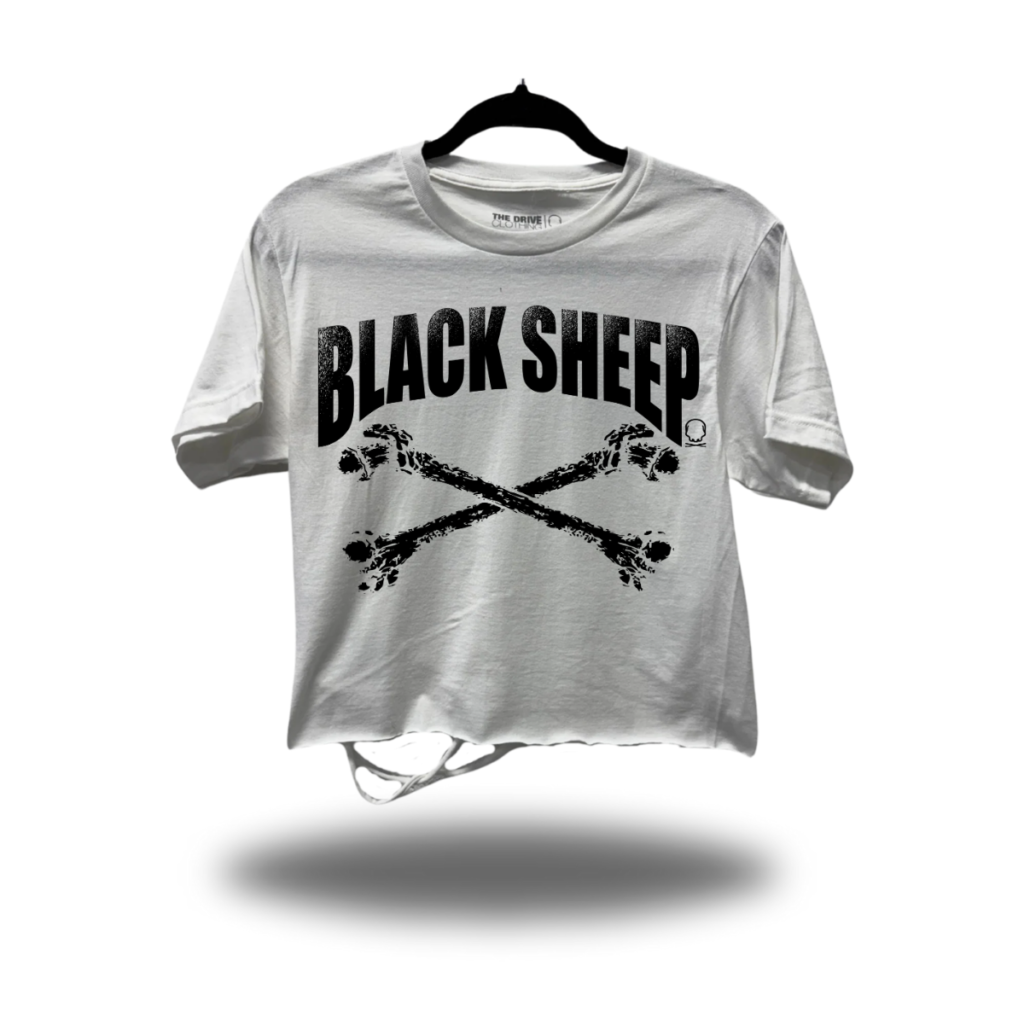 BLACKSHEEP ROAD RASH WHITE CROP TOP 1.0