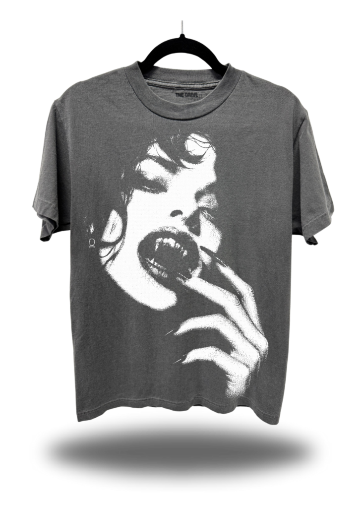 KISS OF DEATH FADED BLACK OVERSIZED TEE