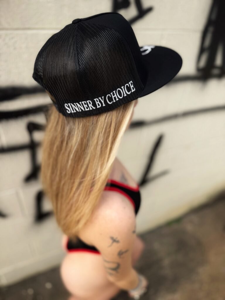 SINNER BY CHOICE SIDE STYLE BLACK HAT