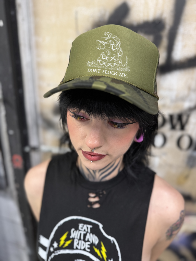 DON'T FLOCK ME FOAM CURVED BILL GREEN CAMO HAT