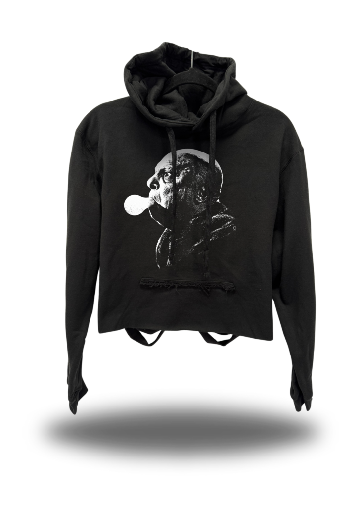 ILLUMINATED ROAD RASH BLACK CROP HOODIE - 1.0