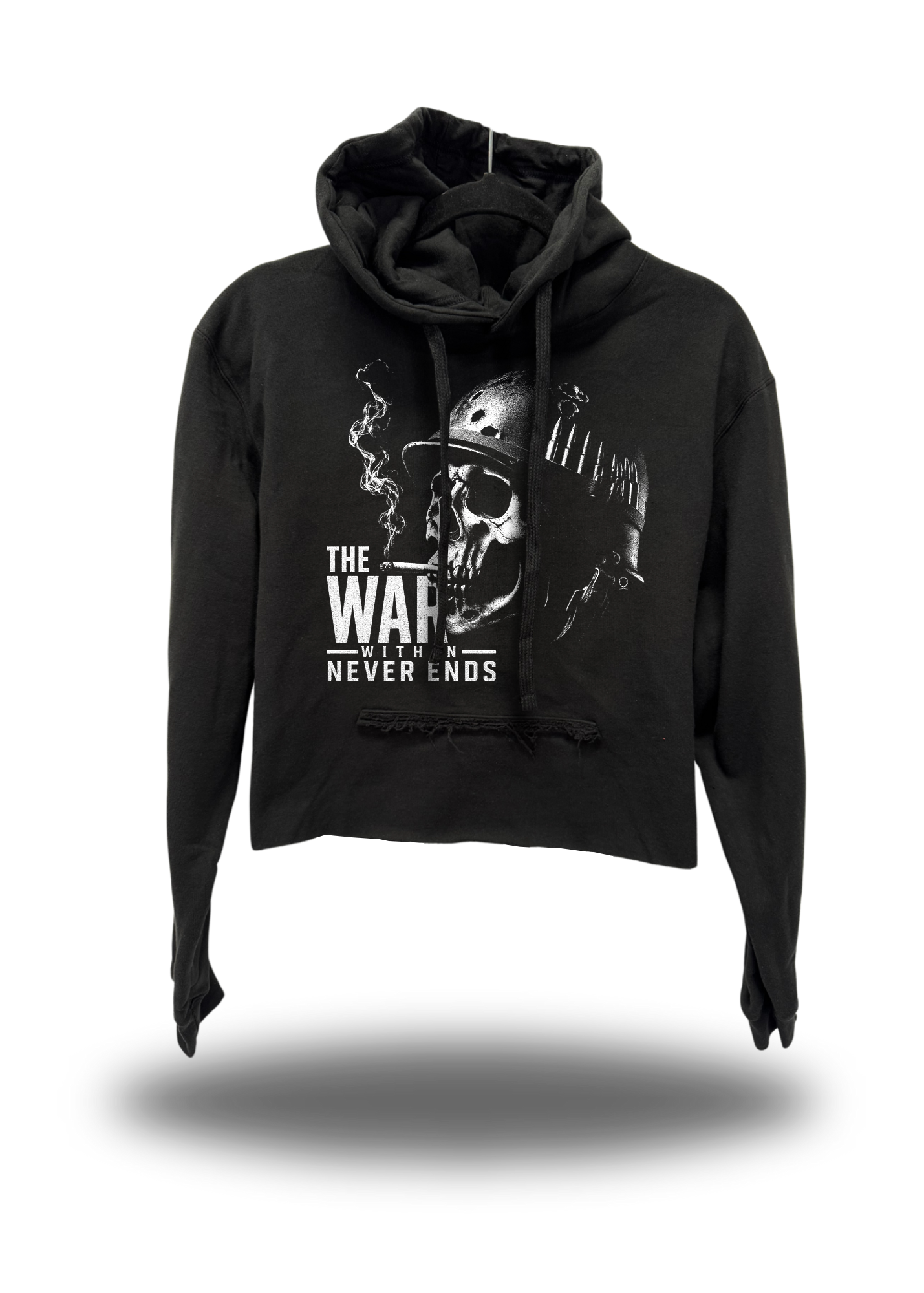 THE WAR ROAD RASH BLACK STITCHES HOODIE - 2.0