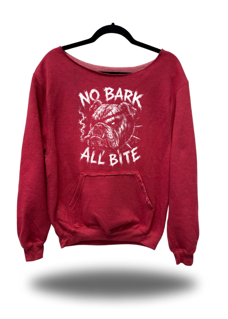 ALL BITE ROAD RASH DIAMOND CROSS WIDENECK RED SWEATSHIRT